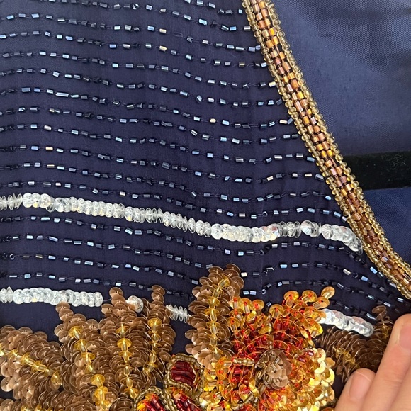 Papell Boutique vintage beaded jacket with 100% silk lining - Picture 5 of 8